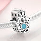 925 Silver Blue Enamel Fatima Hand Charm - DIY Jewelry Beads for Charm Bracelets
