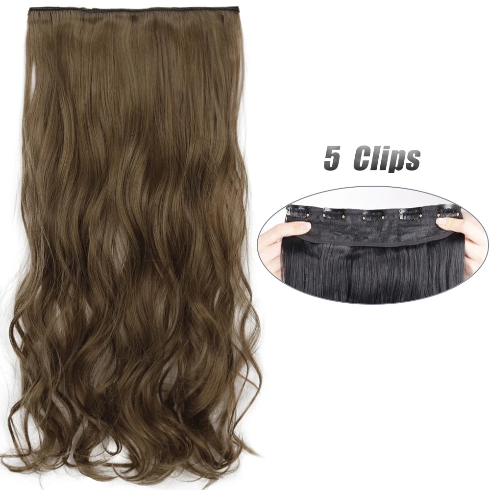 Wavy Clip In Hair Extensions Five Clip Set for Fuller Waves