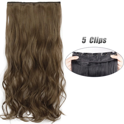 Wavy Clip In Hair Extensions Five Clip Set for Fuller Waves
