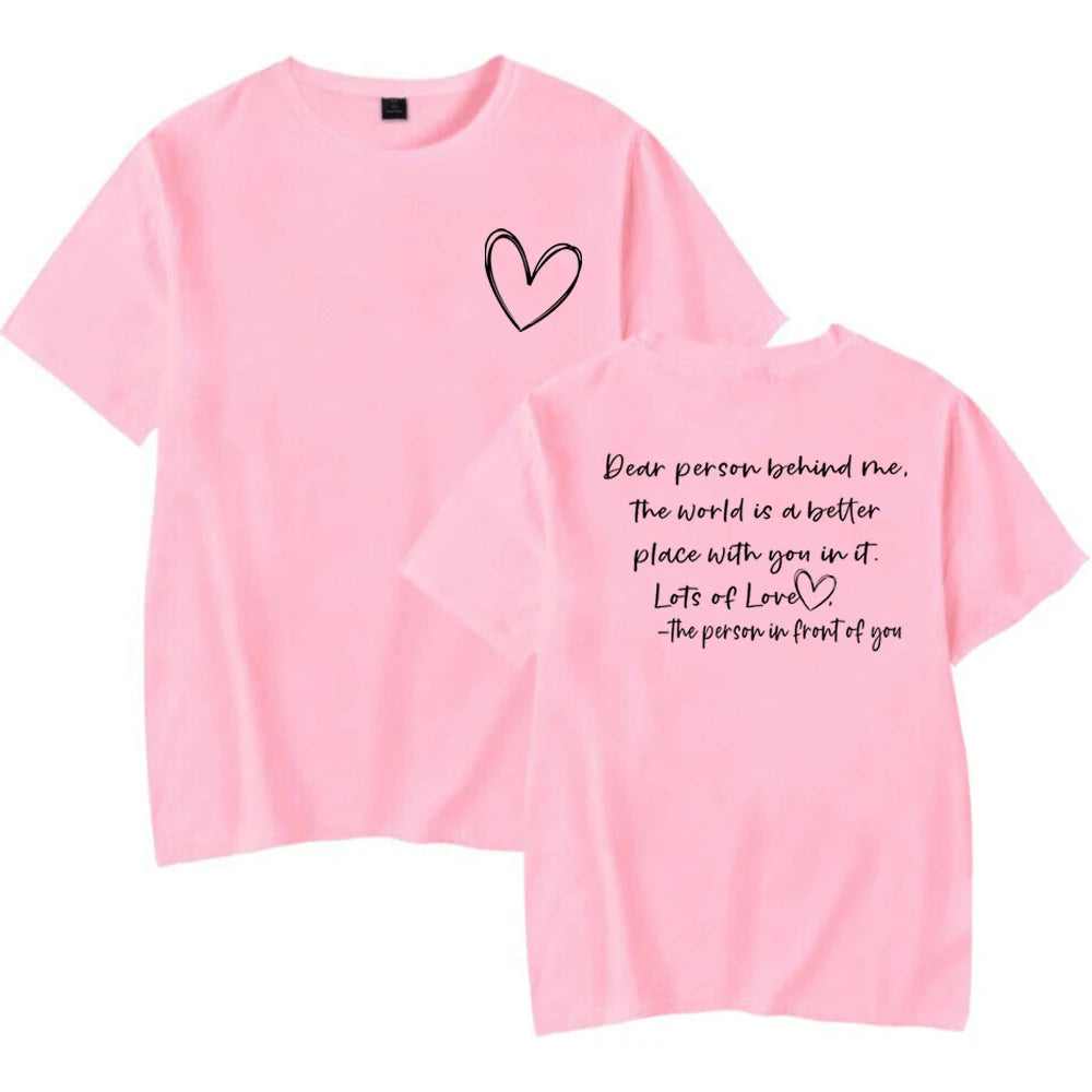 Dear Person Behind Me Mental Health Be Kind Kindness Matters Tee Unisex Tee Self Love Shirt Self Care Shirts Unisex Graphic Tops