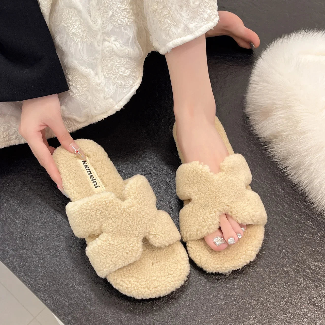 Soft Slippers with Faux Fur Lining for All Day Indoor Outdoor Warmth