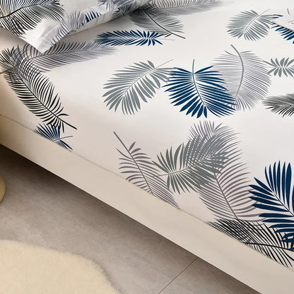 Soft Bedsheet Simple Style Bed Cover Single/Queen/King Size Bed Linen Home Fitted Sheets 침대시트 (Pillowcase Need Order)