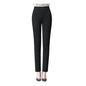 High-Waist Pencil Pants With Pockets Stretch Solid Color For Everyday