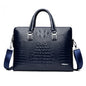 Alligator Briefcase Bag for Man PU Leather Crocodile Tote Handbag Laptop 14 Male Shoulder Business Messenger Crossbody Side Bag