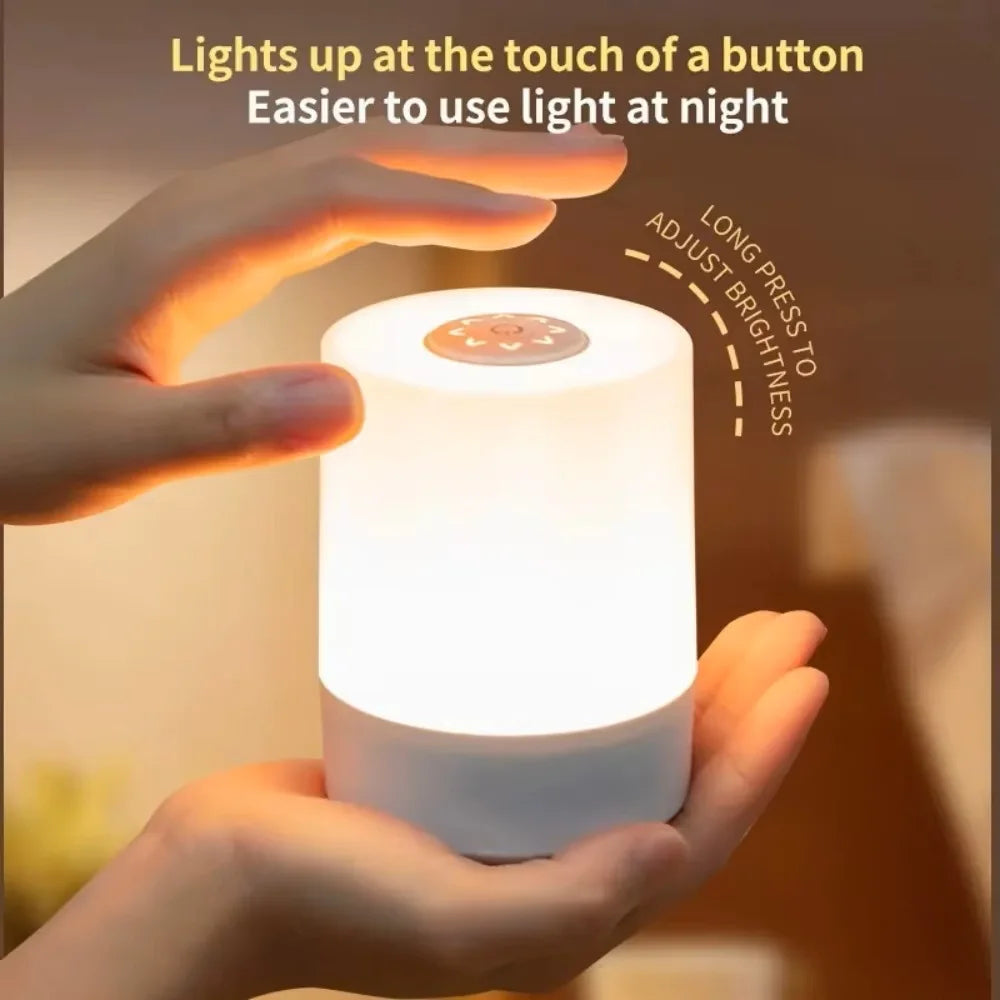 LED Night Light Bedside Lamp Wireless USB Rechargeable With Remote