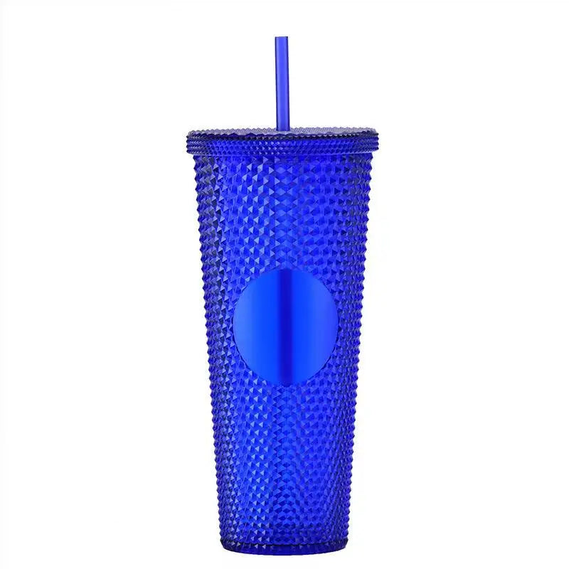 2026 Luxury Diamond Cold Cup Tumbler with Straw | Double Wall Iced Coffee Cup | Starbucks-Style Reusable Cup