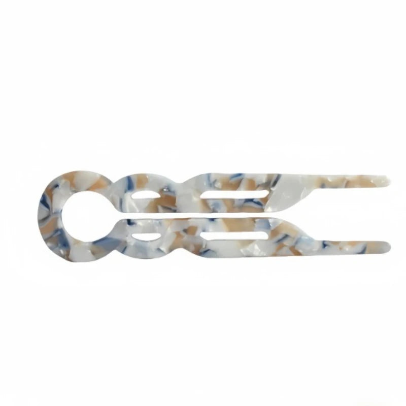 Hairpin for bridal updos with U-shaped steel structure and secure double prong design