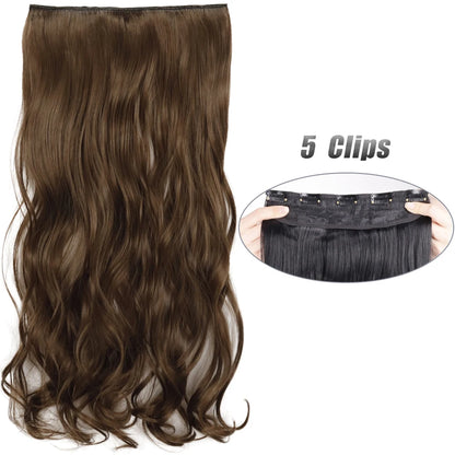 Wavy Clip In Hair Extensions Five Clip Set for Fuller Waves