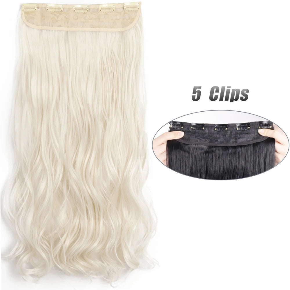 Wavy Clip In Hair Extensions Five Clip Set for Fuller Waves
