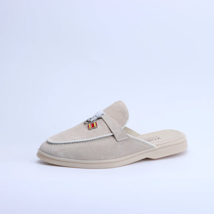2026 Luxury Butter Suede Tassel Loafers – Designer Slip-On Flats for Women | Chic Walking & Work Shoes