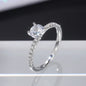 Stylish Ring For Women With Zircon Stones In Sterling Silver 925 Hypoallergenic Fit