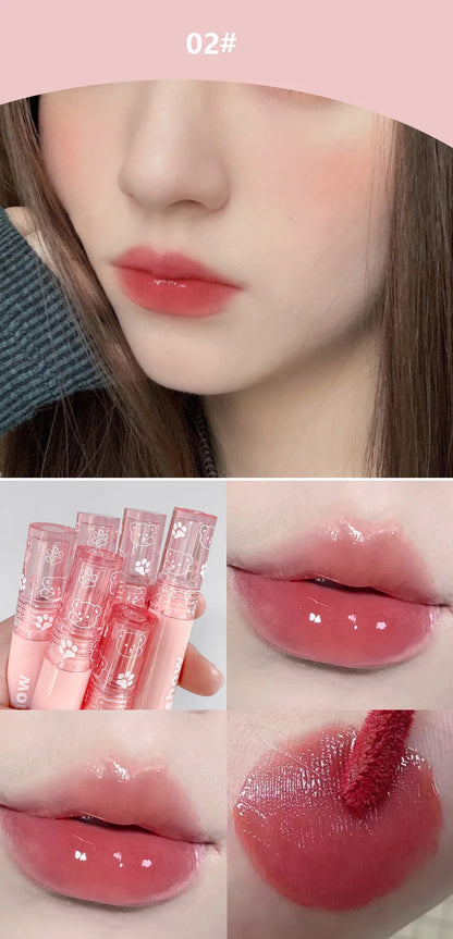 Hydrating Lip Gloss Long Lasting Translucent Red Brown Tint