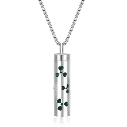 Aromatherapy diffuser necklace with geometric locket pendant