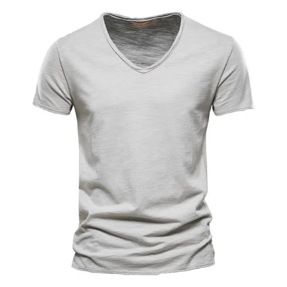 Soft V-Neck Tee For Men With 100 Percent Cotton Breathable Fit