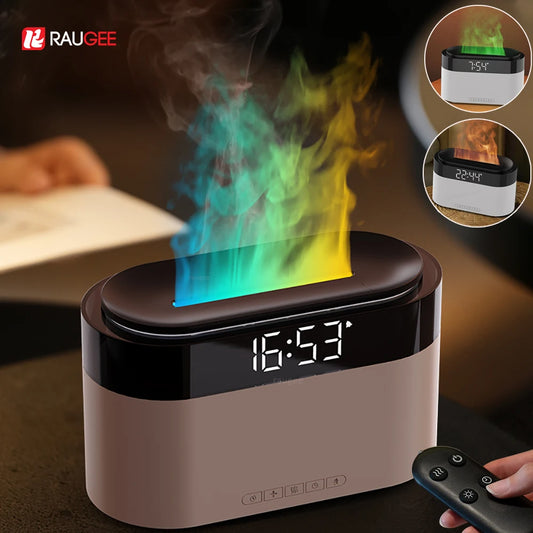 Aroma Air Humidifier Essential Oil Diffuser - Fire Flame Humidifier with Alarm Clock Remote Control
