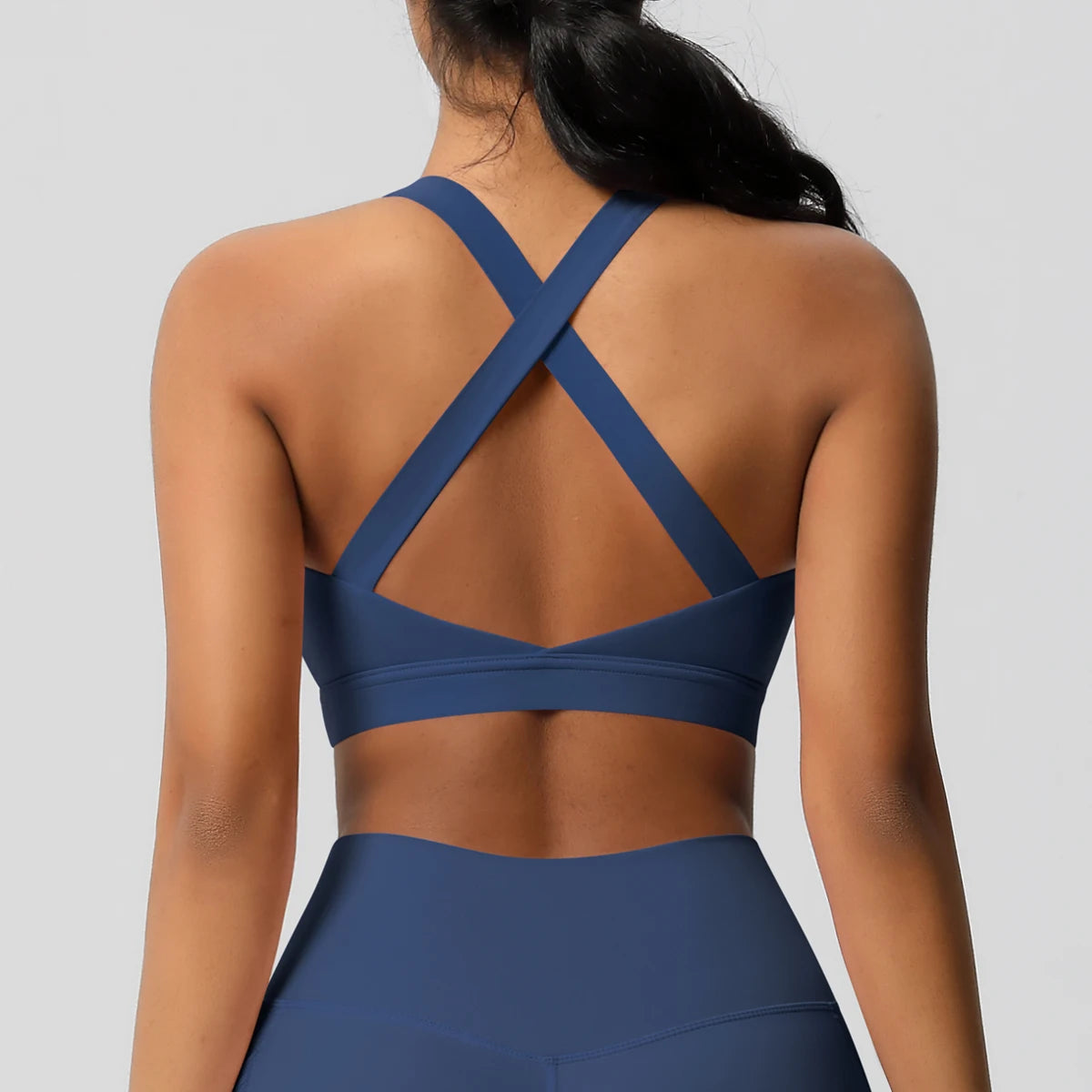 Women’s Yoga Bra Crop Top Nylon Elastane Supportive Sling Back