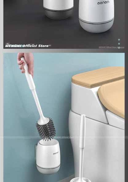 MENGNI-Silicone Toilet Brush Cleaner Brush Wall Floor Bathtubs And Accessories Cleaning Tools Cleanliness Bathroom Accessories