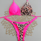 Women's Triangle Lace-Up Bikini Set with Adjustable Straps and Thong Bottom