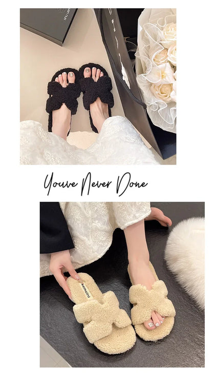 Soft Slippers with Faux Fur Lining for All Day Indoor Outdoor Warmth