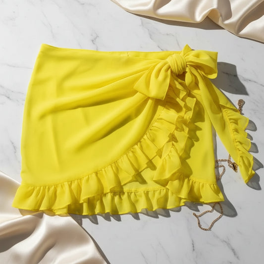 Women's Chiffon Ruffled Beach Cover-Up Dress