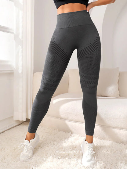 High-Waist Yoga Pants With Sculpting Fit Four-Way Stretch