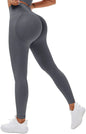 Luxe High Waist Solid Leggings Women Seamless Slim Tights Fitness Yoga Elastic Leggings Push Up Butt Knit Fashion Gym Workout Pants