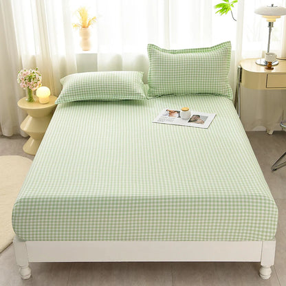 Soft Bedsheet Simple Style Bed Cover Single/Queen/King Size Bed Linen Home Fitted Sheets 침대시트 (Pillowcase Need Order)