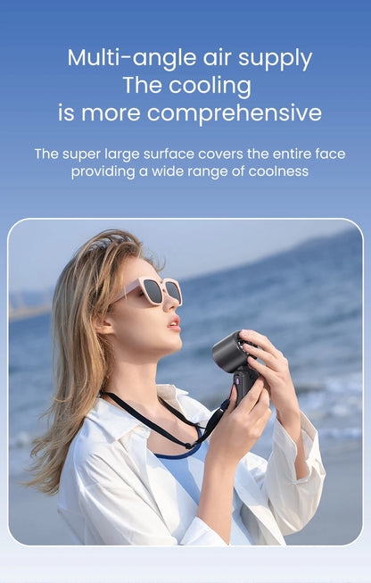 Portable Neck Fan 100 Speed Adjustable Mini Electric Outdoor Handheld