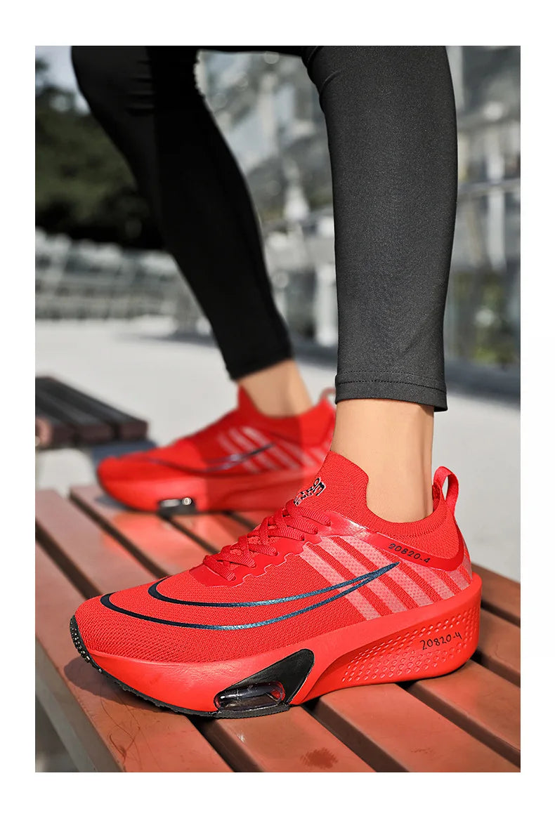 Breathable Sneakers for Marathon Training Cushioned Insole Nonslip Grip