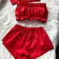 Breathable Pajama Set for Women with Warm Nights Satin Sleepwear