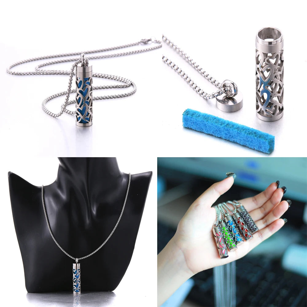 Women’s Aromatherapy Diffuser Necklace 316L Stainless Steel Locket