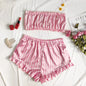 Breathable Pajama Set for Women with Warm Nights Satin Sleepwear