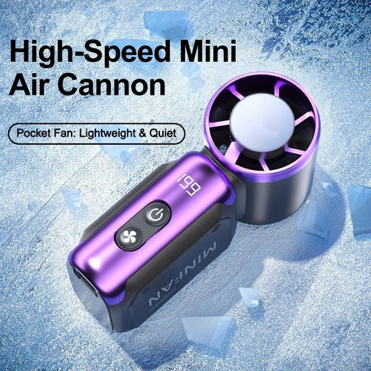 Portable Handheld Plastic Mini Fan With Led Display On The Go