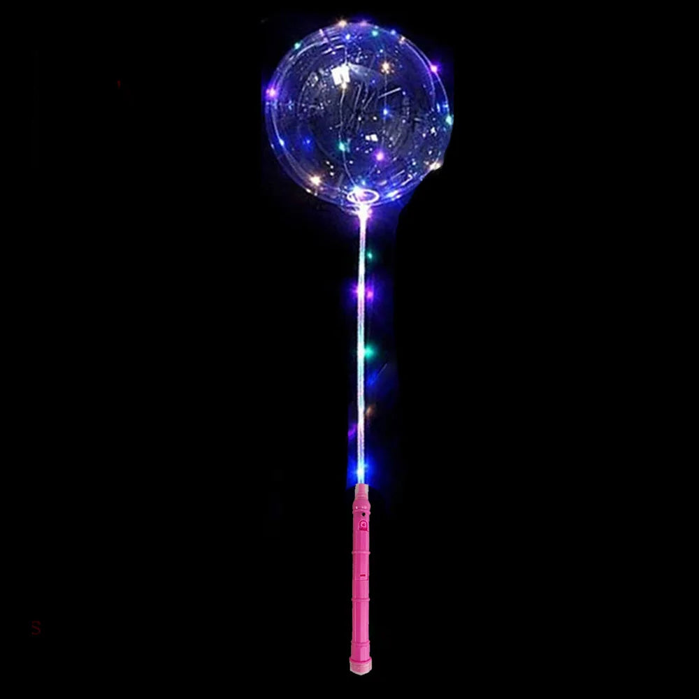 LED Light Up Bobo Balloons With Flashing Handles Party Decoration