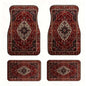 4Pcs Bohemian Car Floor Mats Rubber Back Heavy Duty Persian Carpet Car Decoration Dirty Resistant Car Floor Protector Rugs