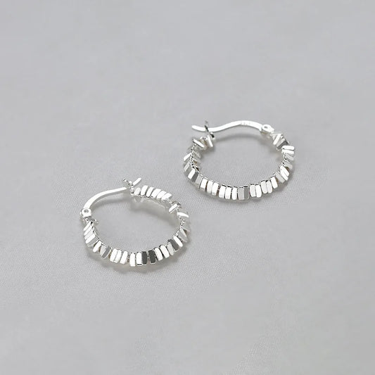 New 925 Sterling Silver  Earrings Charming Minimalist Style Geometric Earrings Party Gift Women Fine Jewelry