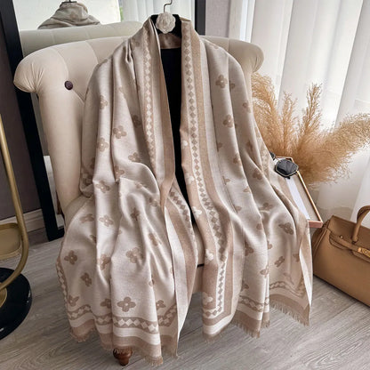 Golden Thread Shawl Lightweight Draping for Resort Wear