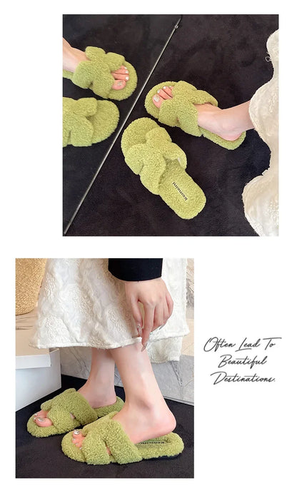 Soft Slippers with Faux Fur Lining for All Day Indoor Outdoor Warmth