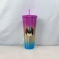 2026 Luxury Diamond Cold Cup Tumbler with Straw | Double Wall Iced Coffee Cup | Starbucks-Style Reusable Cup