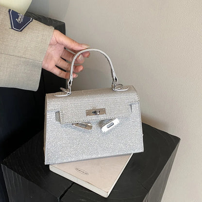 2026 New Kelly Bag for Women Elegant Rhinestone Crossbody Purse Stylish Shoulder Handbag Fashionable Work Tote
