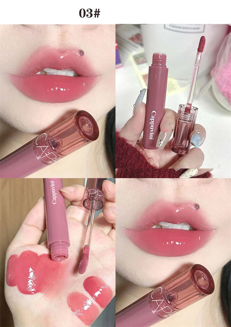 Hydrating Lip Gloss with Glassy Shine for Everyday Wear Rich Color