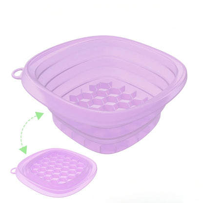 Foldable Face Ice Bath Bowl - Portable Silicone Facial Plunge Basin for Home Skincare