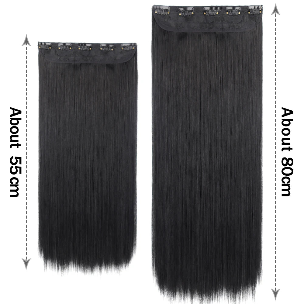 Voluminous Clip-In Hair Extensions 80cm For Fuller Long Hair Look