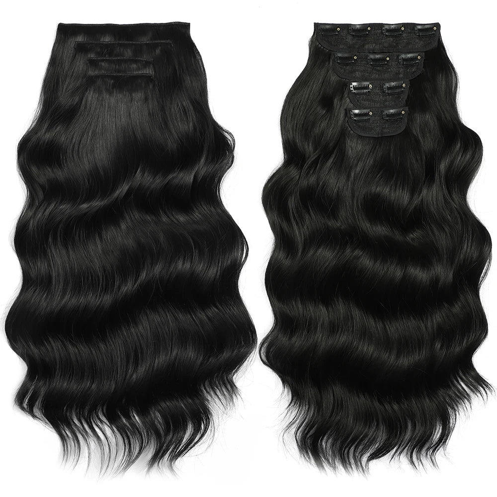 Voluminous Clip-In Hair Extensions 22 Inch Set for Length and Volume
