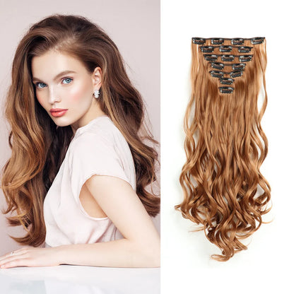 Lush Clip In Extensions 7 Piece Full Head 22 Inch Curly Wavy Hair