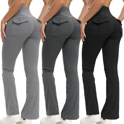 High-Waist Leggings With Cargo Pockets For Yoga And Gym Workouts For All Day Support