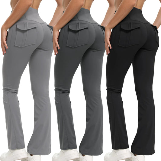 High-Waist Leggings With Cargo Pockets For Yoga And Gym Workouts For All Day Support
