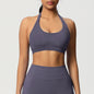 Women’s Seamless Halter Backless Push-Up Sports Bra Cotton-Poly For Gym Running