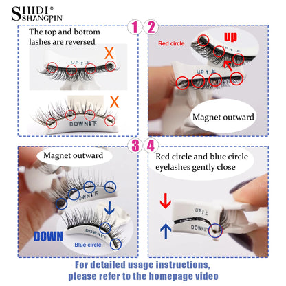 Magnetic Eyelashes 3D Mink - Reusable False Lashes Set with Tweezers Tool