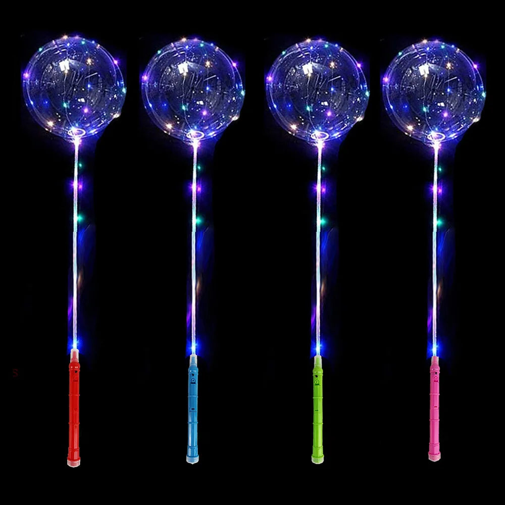 LED Light Up Bobo Balloons With Flashing Handles Party Decoration